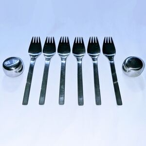 Georg Jensen Stainless Steel Fork Set